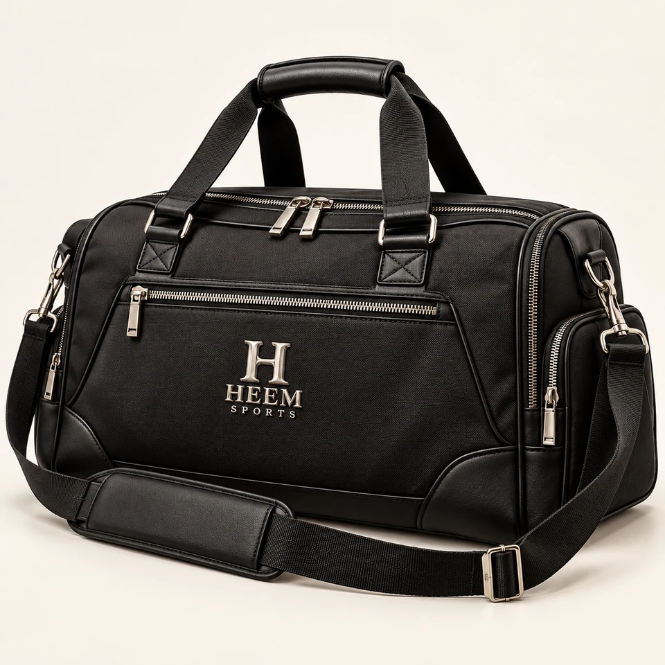 Kit bag — illustrative HEEM SPORTS branded product concept