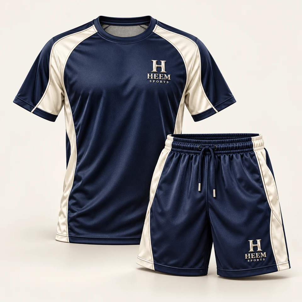 Teamwear kit — illustrative HEEM SPORTS branded product concept